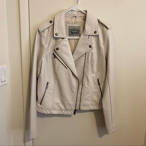 White Leather Levi’s Moto Jacket